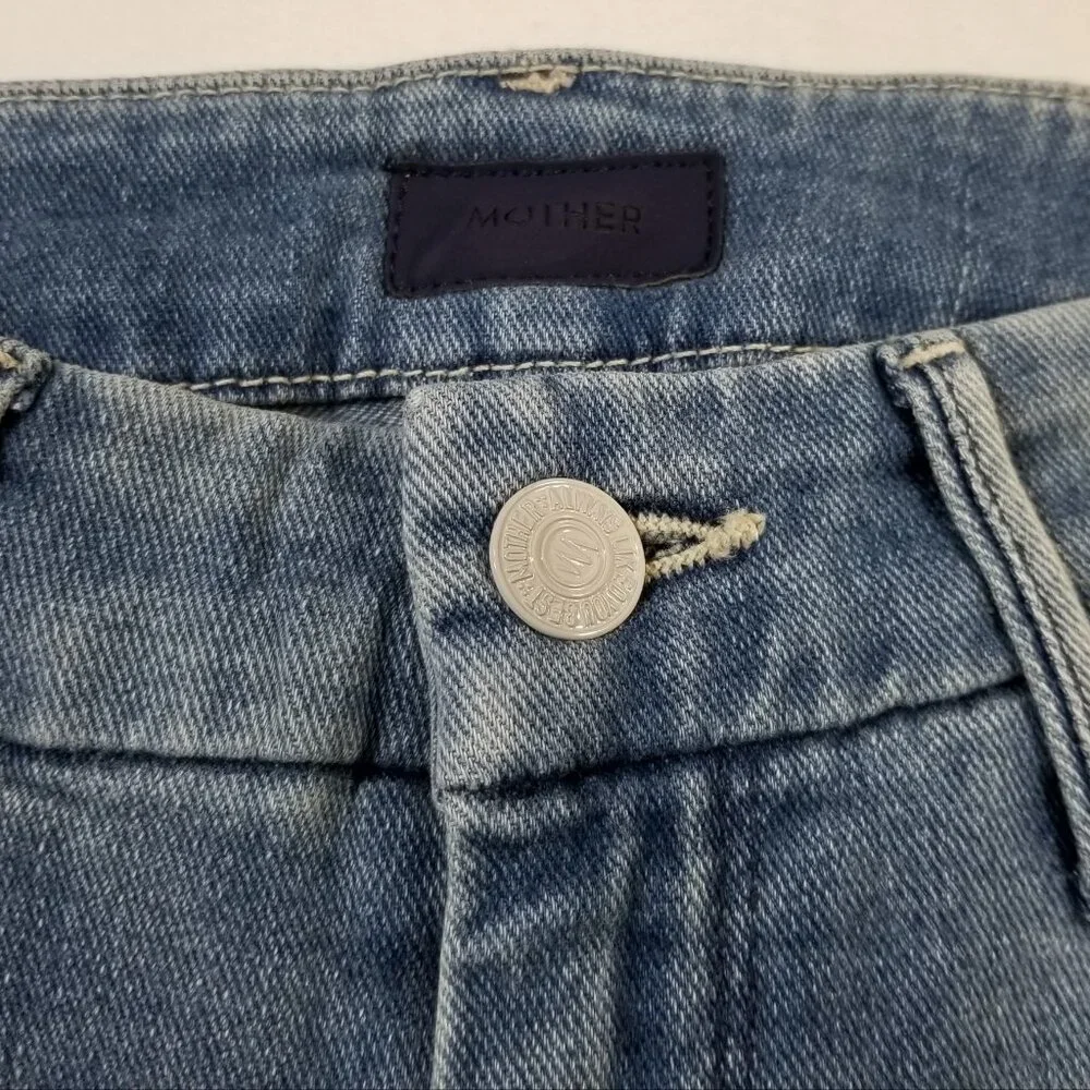 NWT‎ Mother Denim Looker Ankle Fray Stretch Skinny Jeans When Sparks Fly Size 24